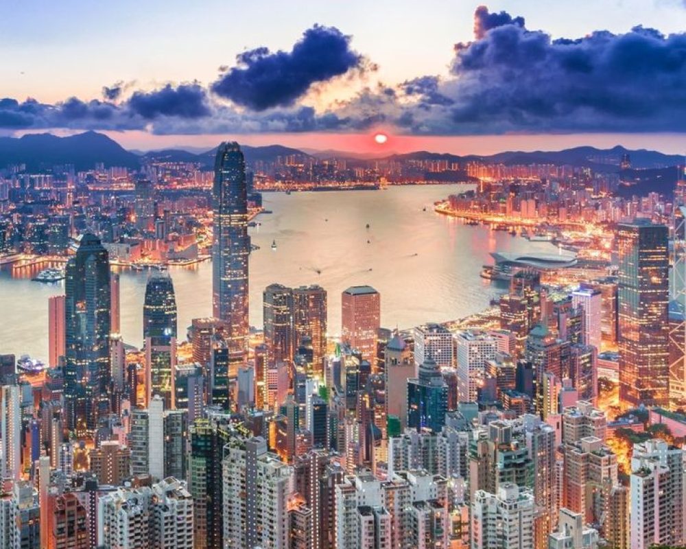 Hong Kong City View from Peak at Sunrise – The panoramic view of Hong Kong from the peak at sunrise_ #HongKong #Sunrise Hong Kong City View from Peak at Sunrise - The panoramic view of Hong Kong from the peak at sunrise_ #HongKong #Sunrise